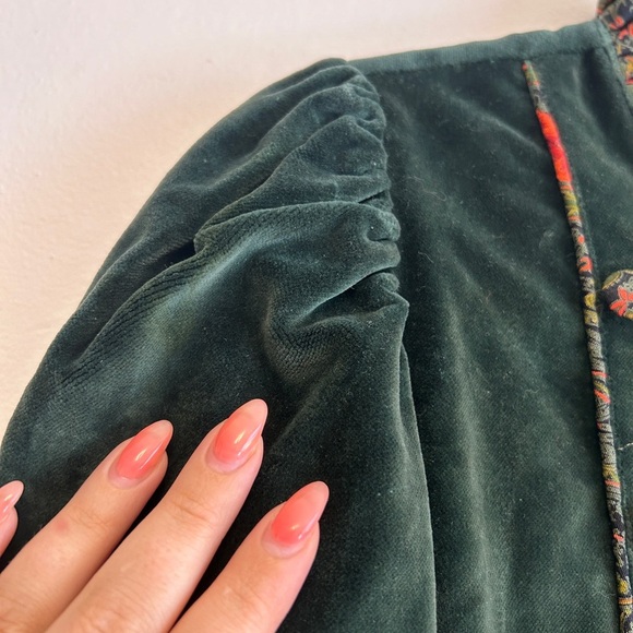 Vintage 80s 90s Yves Saint Laurent YSL Velvet Holiday Junior Girls Dress Size 7 - Picture 5 of 15